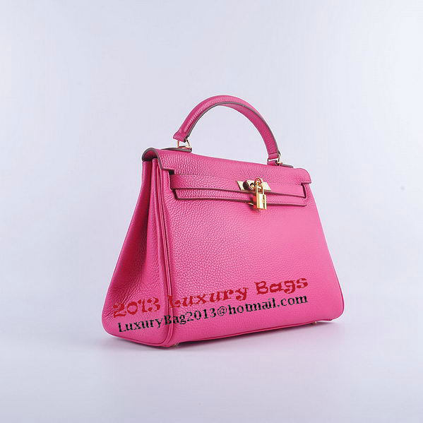 Hermes Kelly 32cm Shoulder Bags Rosy Grainy Leather Gold Hermes Kelly 32cm Shoulder Bags Rosy Grainy Leather Gold