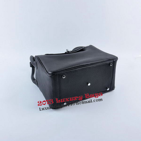 Hermes Lindy 30CM Grainy Leather Shoulder Bag H6207 Black Hermes Lindy 30CM Grainy Leather Shoulder Bag H6207 Black