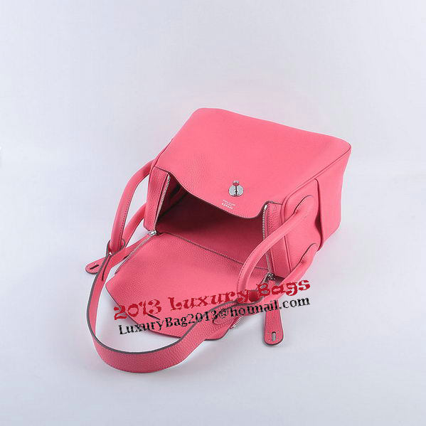 Hermes Lindy 30CM Grainy Leather Shoulder Bag H6207 Rose Hermes Lindy 30CM Grainy Leather Shoulder Bag H6207 Rose
