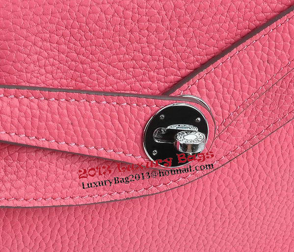 Hermes Lindy 30CM Grainy Leather Shoulder Bag H6207 Rose Hermes Lindy 30CM Grainy Leather Shoulder Bag H6207 Rose