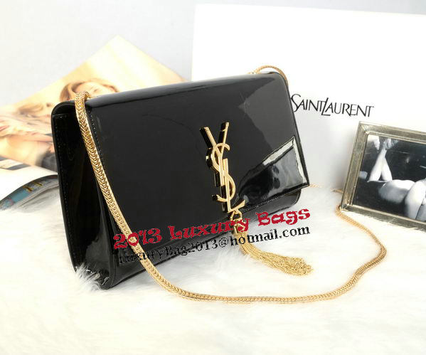 YSL Monogramme Cross-body Shoulder Bag Patent Leather Y311214 Black YSL Monogramme Cross-body Shoulder Bag Patent Leather Y311214 Black
