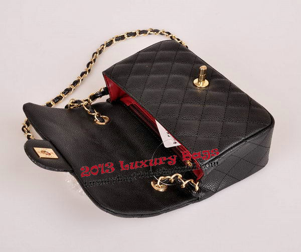Chanel mini Classic Flap Bag Black Cannage Pattern 1117 Gold Chanel mini Classic Flap Bag Black Cannage Pattern 1117 Gold
