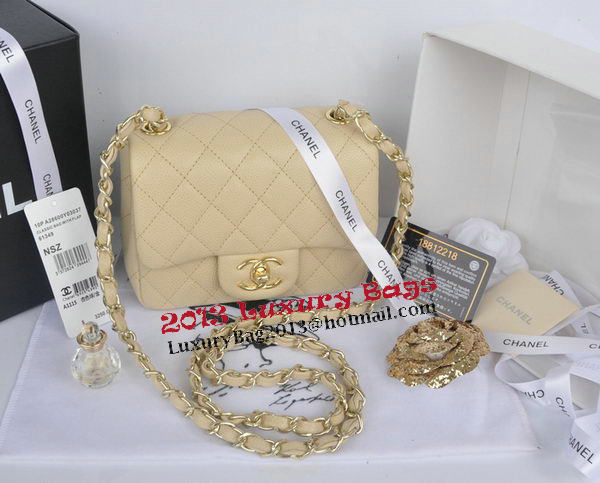 Chanel mini Classic Flap Bag Apricot Cannage Pattern 1115 Gold Chanel mini Classic Flap Bag Apricot Cannage Pattern 1115 Gold