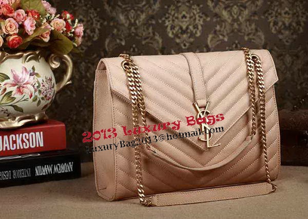 Saint Laurent Classic Monogramme Cannage Pattern Flap Bag Y5480 Apricot Saint Laurent Classic Monogramme Cannage Pattern Flap Bag Y5480 Apricot