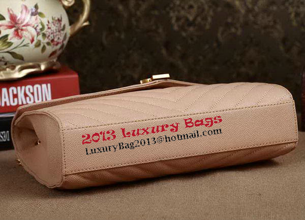 Saint Laurent Classic Monogramme Cannage Pattern Flap Bag Y5480 Apricot Saint Laurent Classic Monogramme Cannage Pattern Flap Bag Y5480 Apricot