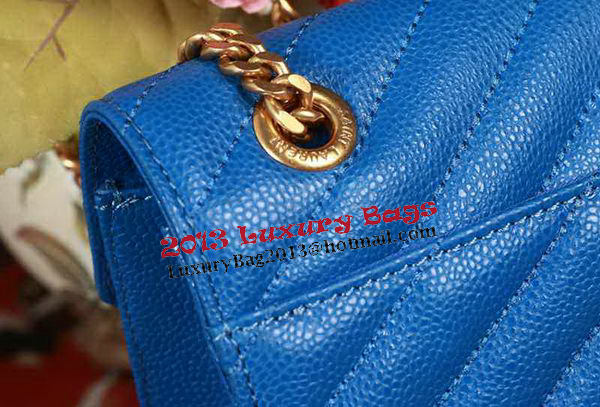 Saint Laurent Classic Monogramme Cannage Pattern Flap Bag Y5480 Blue Saint Laurent Classic Monogramme Cannage Pattern Flap Bag Y5480 Blue