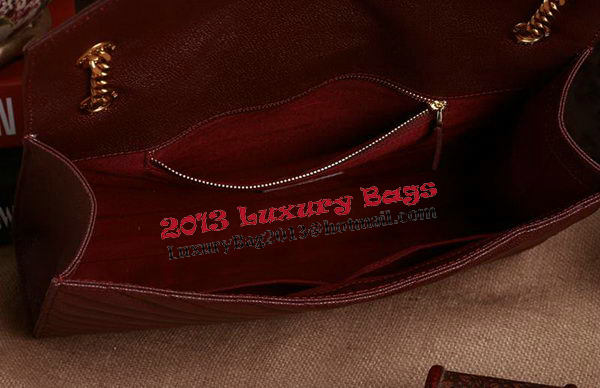 Saint Laurent Classic Monogramme Cannage Pattern Flap Bag Y5480 Burgundy Saint Laurent Classic Monogramme Cannage Pattern Flap Bag Y5480 Burgundy