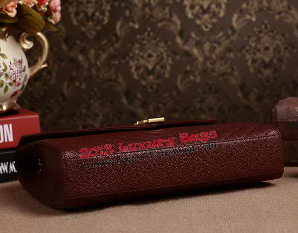 Saint Laurent Classic Monogramme Cannage Pattern Flap Bag Y5480 Burgundy Saint Laurent Classic Monogramme Cannage Pattern Flap Bag Y5480 Burgundy