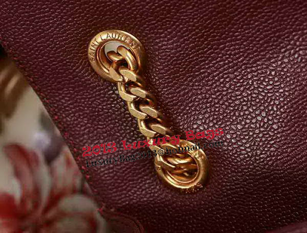 Saint Laurent Classic Monogramme Cannage Pattern Flap Bag Y5480 Burgundy Saint Laurent Classic Monogramme Cannage Pattern Flap Bag Y5480 Burgundy