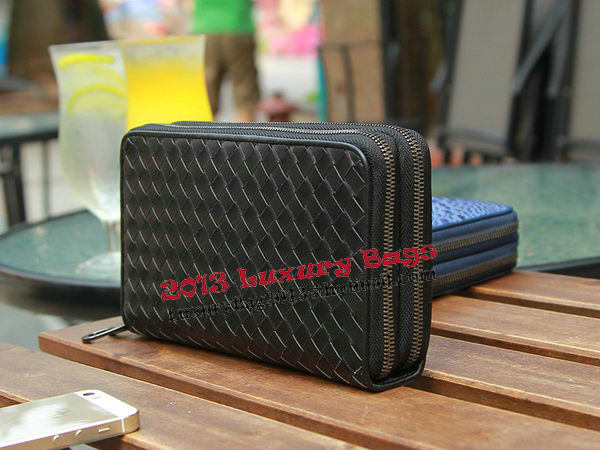 Bottega Veneta Intrecciato Calfskin Wallet BV1889 Black Bottega Veneta Intrecciato Calfskin Wallet BV1889 Black