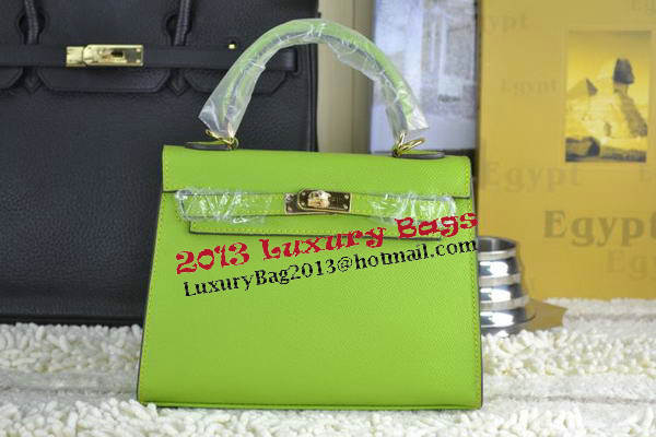 Hermes Kelly 22cm Tote Bag Calfskin Leather Green Hermes Kelly 22cm Tote Bag Calfskin Leather Green