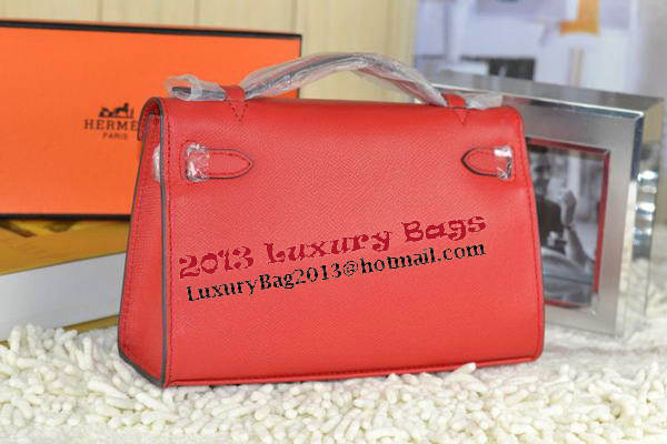 Hermes MINI Kelly 22cm Tote Bag Calfskin Leather Red Hermes MINI Kelly 22cm Tote Bag Calfskin Leather Red