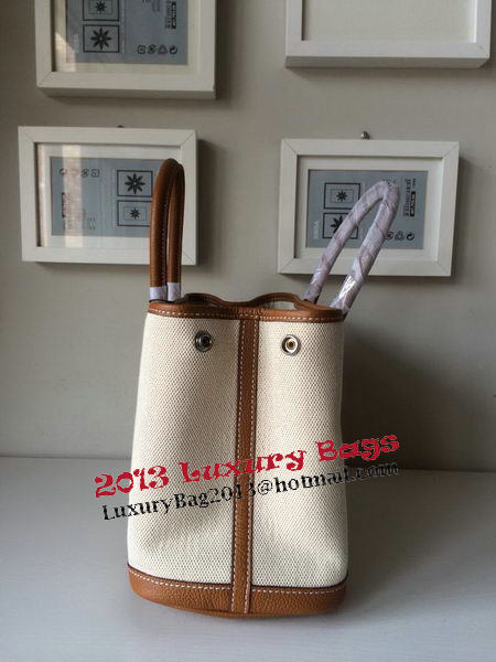 Hermes Garden Party 30CM Bag Canvas Leather H11S Wheat