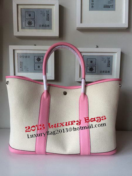 Hermes Garden Party 36CM Bag Canvas Leather H11M Pink Hermes Garden Party 36CM Bag Canvas Leather H11M Pink