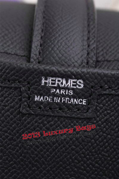 Hermes Jige Clutch Bag Calfskin Leather H258 Black Hermes Jige Clutch Bag Calfskin Leather H258 Black