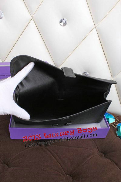 Hermes Jige Clutch Bag Calfskin Leather H258 Black Hermes Jige Clutch Bag Calfskin Leather H258 Black
