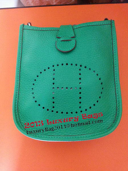 Hermes mini Evelyne Messenger Bag H1608S Green Hermes mini Evelyne Messenger Bag H1608S Green