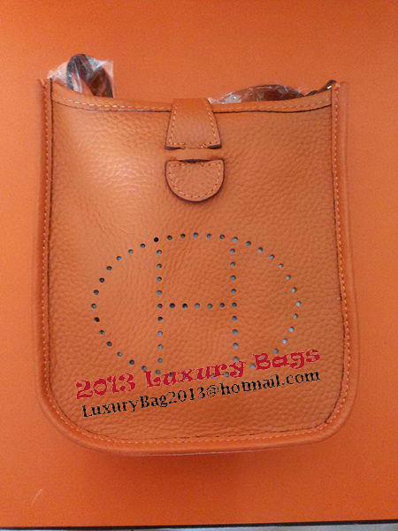 Hermes mini Evelyne Messenger Bag H1608S Orange Hermes mini Evelyne Messenger Bag H1608S Orange