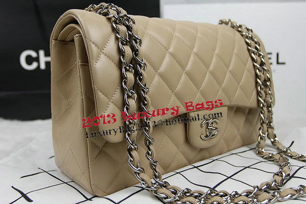 Chanel Classic Flap Bag Apricot Original Leather CF1113 Silver Chanel Classic Flap Bag Apricot Original Leather CF1113 Silver