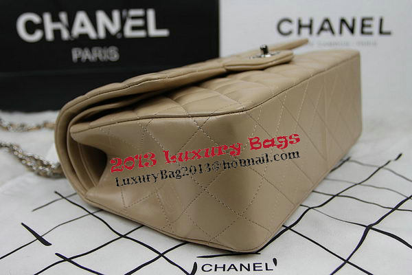 Chanel Classic Flap Bag Apricot Original Leather CF1113 Silver Chanel Classic Flap Bag Apricot Original Leather CF1113 Silver