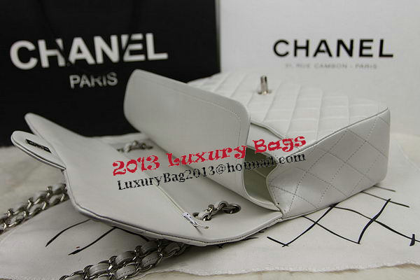 Chanel Classic Flap Bag OffWhite Original Leather CF1113 Silver Chanel Classic Flap Bag OffWhite Original Leather CF1113 Silver