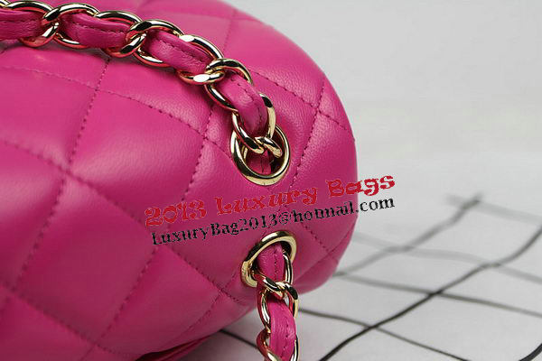 Chanel Classic Flap Bag Rose Original Leather CF1113 Gold Chanel Classic Flap Bag Rose Original Leather CF1113 Gold