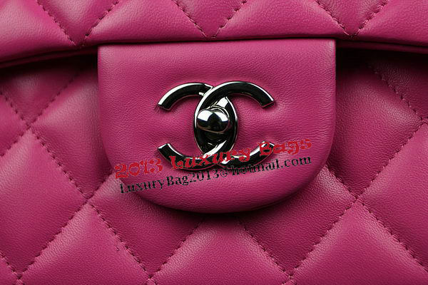 Chanel Classic Flap Bag Rose Original Leather CF1113 Silver Chanel Classic Flap Bag Rose Original Leather CF1113 Silver