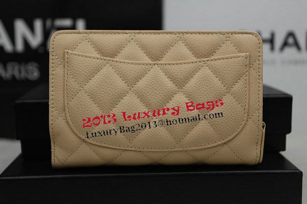 Chanel Matelasse Bi-Fold Wallet Original Cannage Pattern Leater CHA48667 Apricot Chanel Matelasse Bi-Fold Wallet Original Cannage Pattern Leater CHA48667 Apricot
