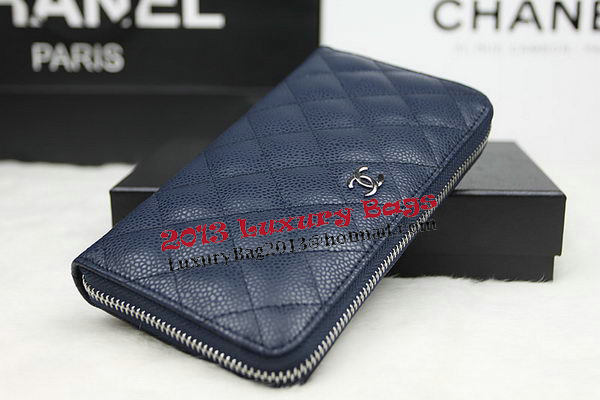 Chanel Matelasse Zip Around Wallet Cannage Pattern A50097 Royal Chanel Matelasse Zip Around Wallet Cannage Pattern A50097 Royal