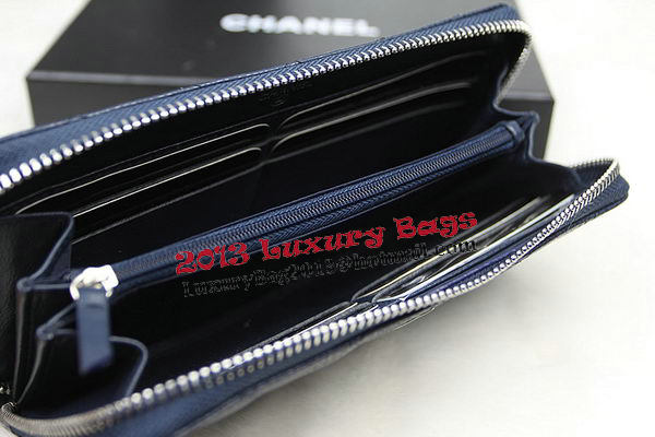 Chanel Matelasse Zip Around Wallet Cannage Pattern A50097 Royal Chanel Matelasse Zip Around Wallet Cannage Pattern A50097 Royal