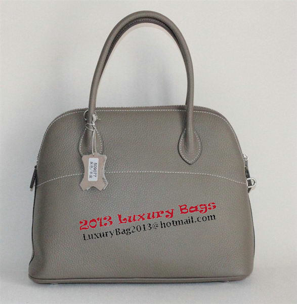 Hermes Bolide 37CM Calfskin Leather Tote Bags H509084 Grey Hermes Bolide 37CM Calfskin Leather Tote Bags H509084 Grey