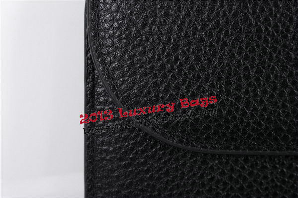 Hermes Jige Clutch Bag Calfskin Leather HQ864 Black Hermes Jige Clutch Bag Calfskin Leather HQ864 Black