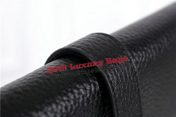Hermes Jige Clutch Bag Calfskin Leather HQ864 Black Hermes Jige Clutch Bag Calfskin Leather HQ864 Black