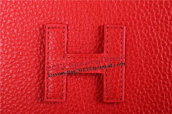 Hermes Jige Clutch Bag Calfskin Leather HQ864 Red Hermes Jige Clutch Bag Calfskin Leather HQ864 Red