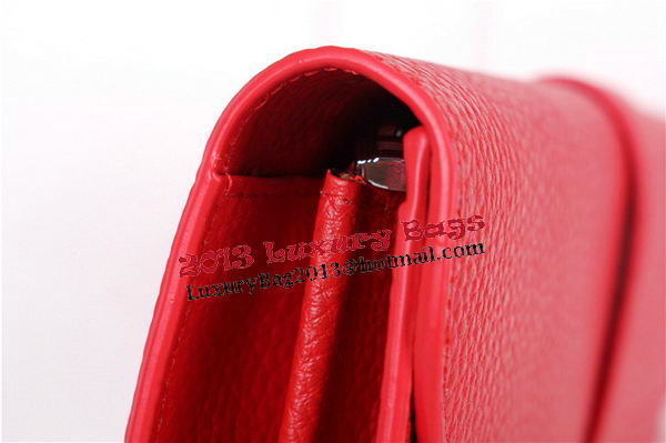 Hermes Jige Clutch Bag Calfskin Leather HQ864 Red Hermes Jige Clutch Bag Calfskin Leather HQ864 Red
