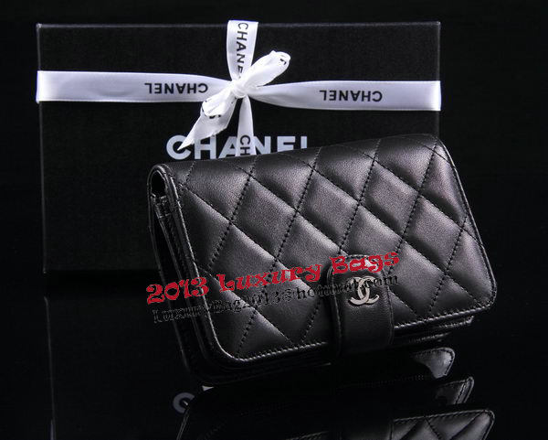 Chanel Matelasse Bi-Fold Wallet Sheepskin Leater A31506 Black Chanel Matelasse Bi-Fold Wallet Sheepskin Leater A31506 Black
