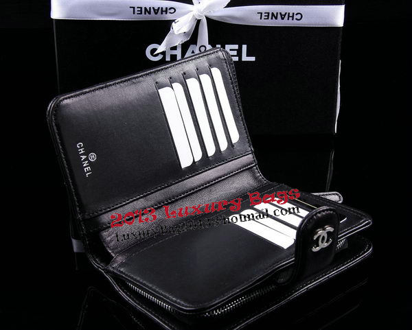 Chanel Matelasse Bi-Fold Wallet Sheepskin Leater A31506 Black Chanel Matelasse Bi-Fold Wallet Sheepskin Leater A31506 Black