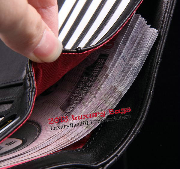 Chanel Matelasse Bi-Fold Wallet Sheepskin Leater A31506 Black Chanel Matelasse Bi-Fold Wallet Sheepskin Leater A31506 Black