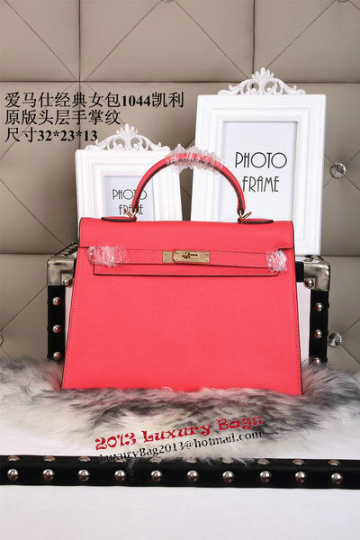 Hermes Kelly 32cm Shoulder Bags Grained Leather Red Hermes Kelly 32cm Shoulder Bags Grained Leather Red
