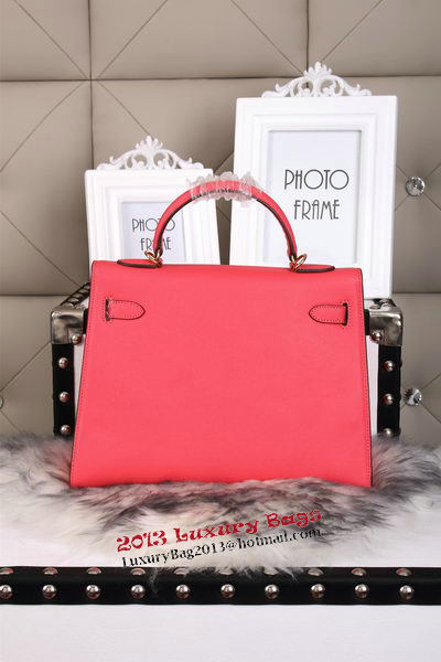 Hermes Kelly 32cm Shoulder Bags Grained Leather Red Hermes Kelly 32cm Shoulder Bags Grained Leather Red
