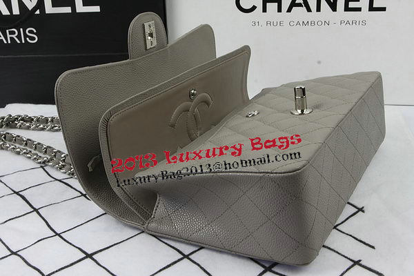 Chanel 2.55 Series Bags Grey Cannage Pattern Leather CFA1112 Silver Chanel 2.55 Series Bags Grey Cannage Pattern Leather CFA1112 Silver