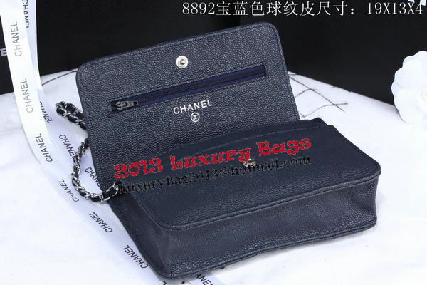 Chanel Cannage Pattern Leather Flap Shoulder Bag A8892 Royal Chanel Cannage Pattern Leather Flap Shoulder Bag A8892 Royal
