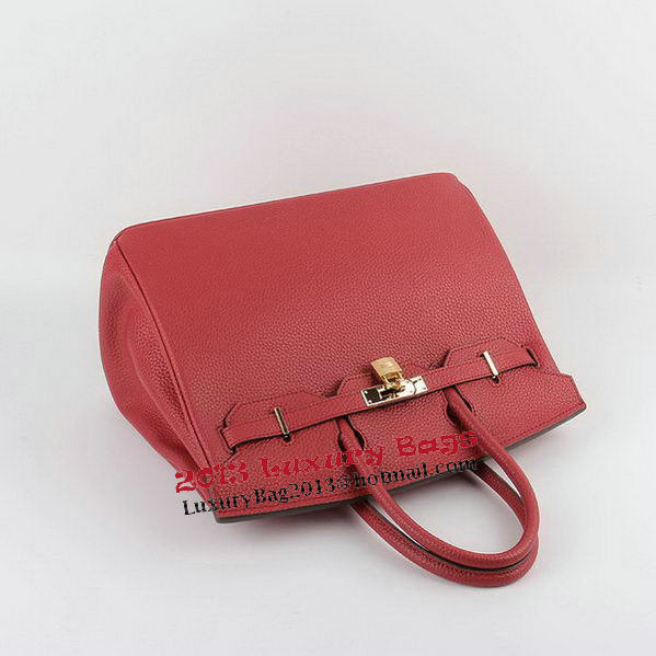 Hermes Birkin 35CM Tote Bags Red Grainy Leather H-35 Gold Hermes Birkin 35CM Tote Bags Red Grainy Leather H-35 Gold