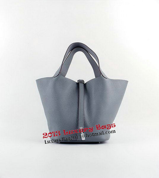Hermes Picotin Lock PM Bags Clemence Leather H8615 Grey Hermes Picotin Lock PM Bags Clemence Leather H8615 Grey