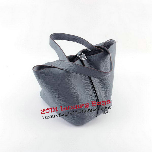 Hermes Picotin Lock PM Bags Clemence Leather H8615 Grey Hermes Picotin Lock PM Bags Clemence Leather H8615 Grey