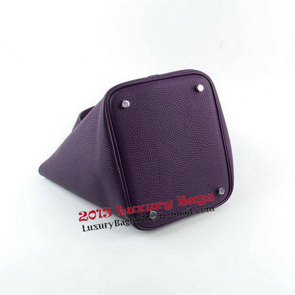 Hermes Picotin Lock PM Bags Clemence Leather H8615 Purple Hermes Picotin Lock PM Bags Clemence Leather H8615 Purple