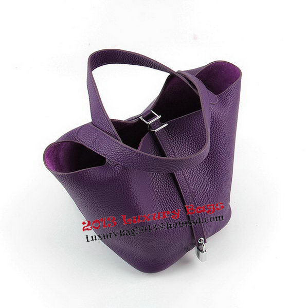 Hermes Picotin Lock PM Bags Clemence Leather H8615 Purple Hermes Picotin Lock PM Bags Clemence Leather H8615 Purple