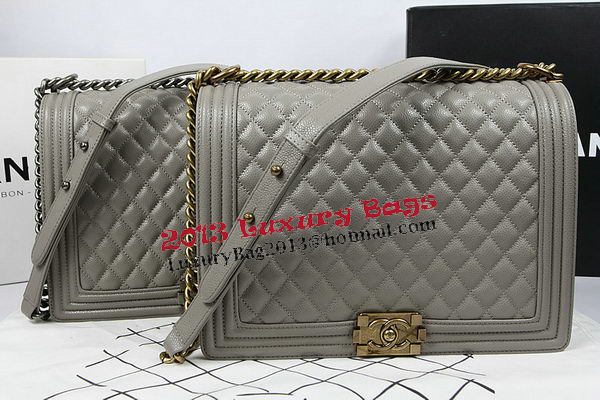 Boy Chanel Flap Shoulder Bag Original Cannage Pattern A67087 Grey Boy Chanel Flap Shoulder Bag Original Cannage Pattern A67087 Grey