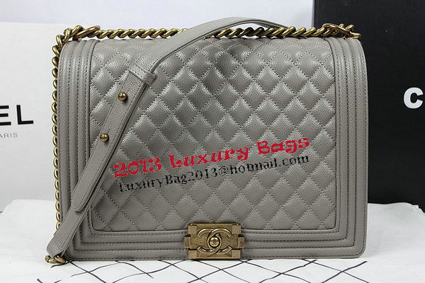 Boy Chanel Flap Shoulder Bag Original Cannage Pattern A67087 Grey Boy Chanel Flap Shoulder Bag Original Cannage Pattern A67087 Grey
