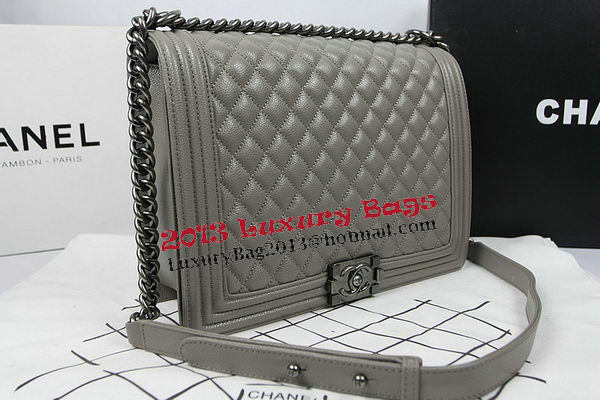 Boy Chanel Flap Shoulder Bag Original Cannage Pattern A67087 Grey Boy Chanel Flap Shoulder Bag Original Cannage Pattern A67087 Grey